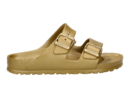 Birkenstock tongs gold