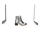 Angulus boots with heel silver