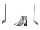 Angulus boots with heel silver