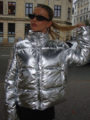 Pieces coat silver